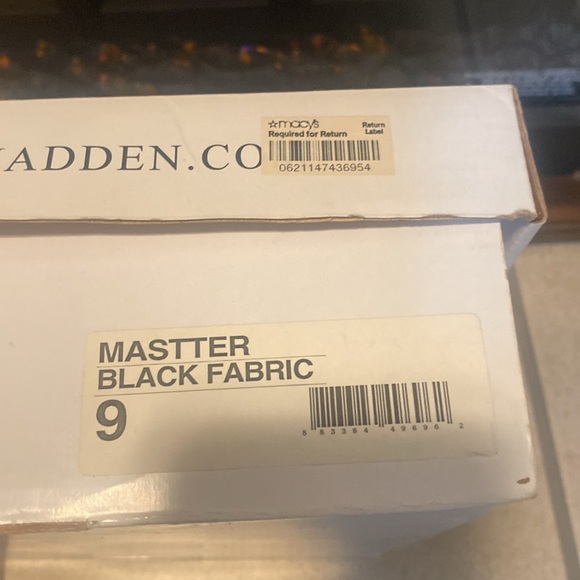 🎁Steve Madden Adjustable Ankle Strap Masster Black Silky Fabric Open Toe Wedge - Picture 9 of 10